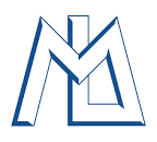 Overlapped 'ML' written in blue and white colours